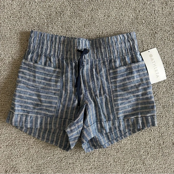 Athleta Pants - Athleta Cabo Tide Linen 4" Short Size 0